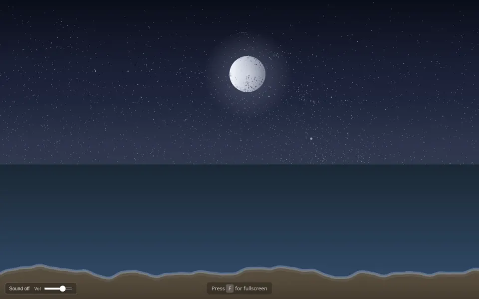 Moonlit procedural beach scene from Shoreline